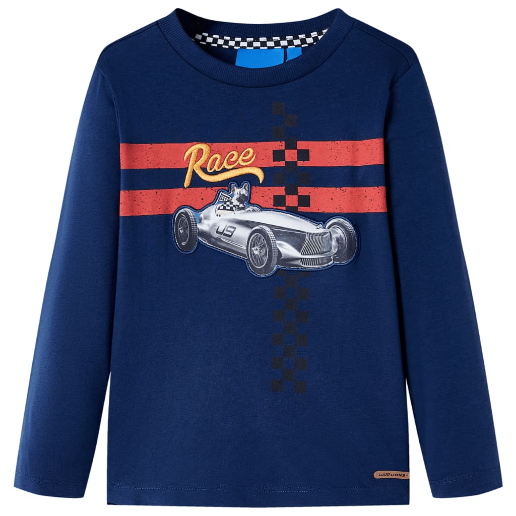 T-shirt manches longues enfant bleu marine 104