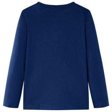 Kinder-Langarmshirt Marineblau 116