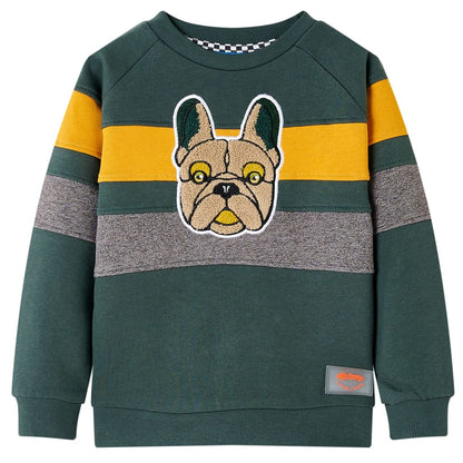Sweat-shirt enfant vert foncé 128