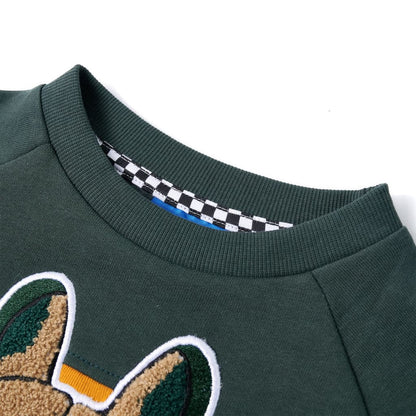 Sweat-shirt enfant vert foncé 128