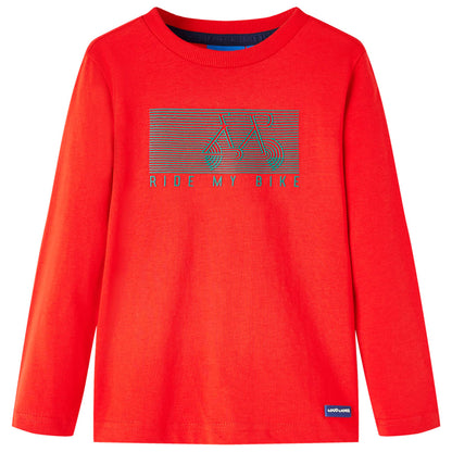 Kinder-Langarmshirt Rot 104