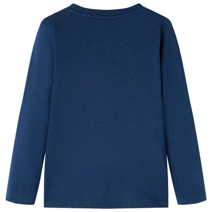 Kinder-Langarmshirt Marineblau 116