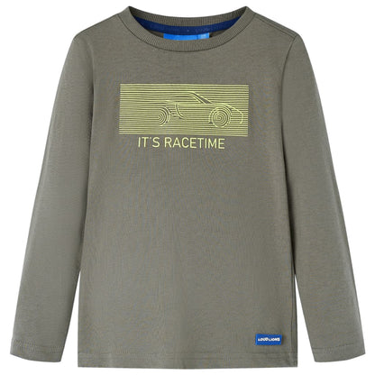 Kinder-Langarmshirt Khaki 92