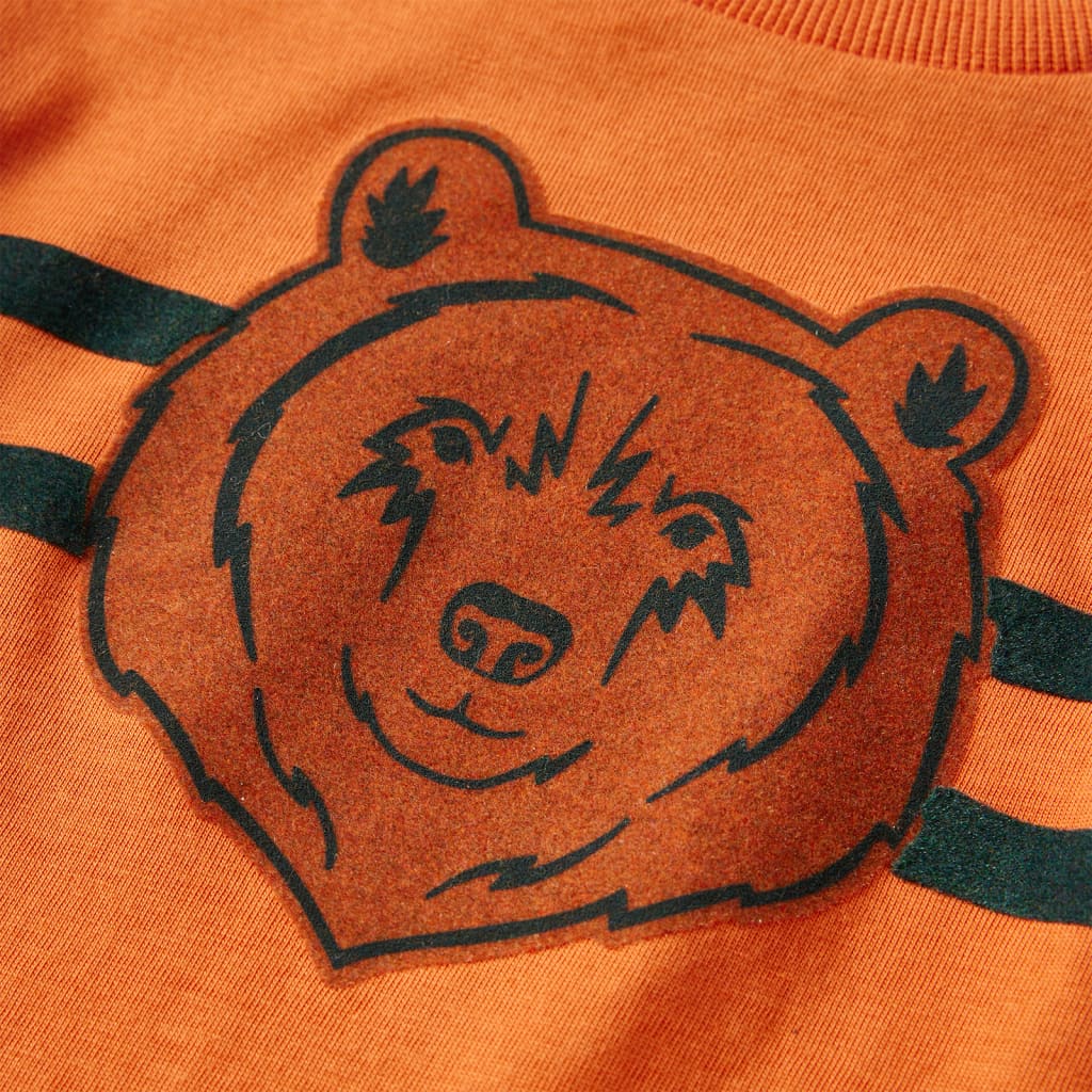 Kinder-Langarmshirt Dunkelorange 128