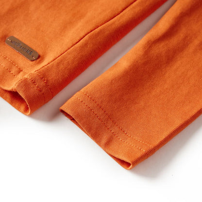 Kinder-Langarmshirt Dunkelorange 128