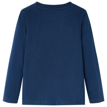 Kinder-Langarmshirt Marineblau 92