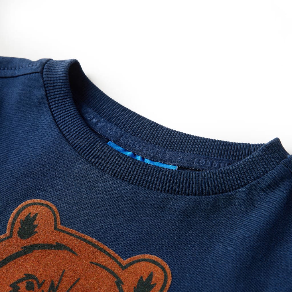 Kinder-Langarmshirt Marineblau 116
