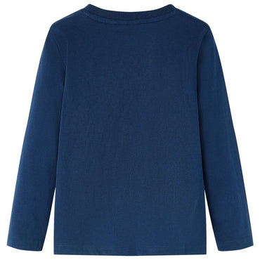 Kinder-Langarmshirt Marineblau 128