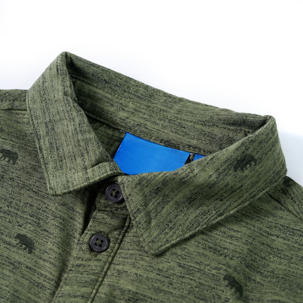 Kinderhemd Khaki Melange 128