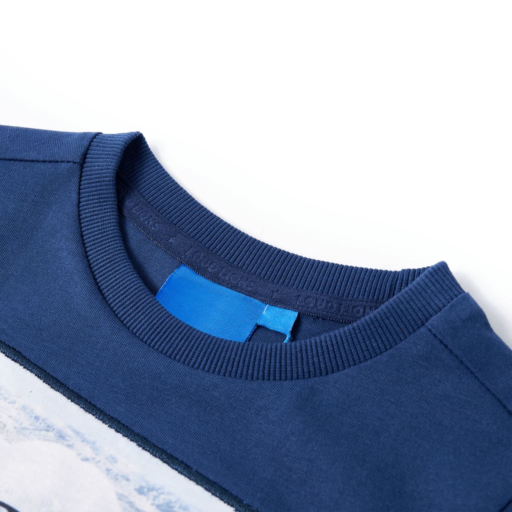 Kinder-Langarmshirt Jeansblau 92