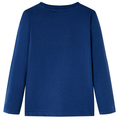 Kinder-Langarmshirt Jeansblau 116