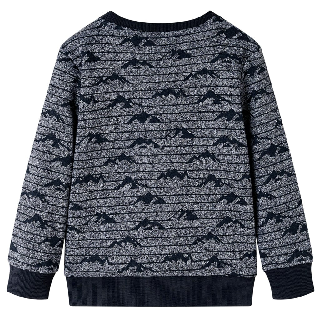 Sweat-shirt enfant marine chiné 116