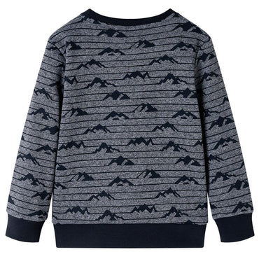 Sweat-shirt enfant marine chiné 116