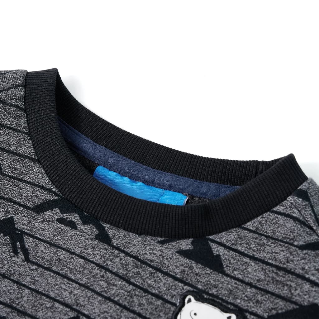 Sweat-shirt enfant marine chiné 116