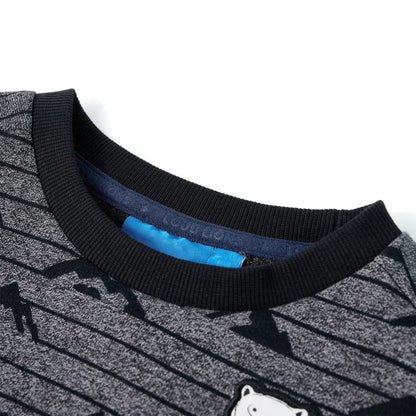 Sweat-shirt enfant marine chiné 116