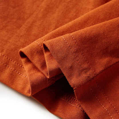 Kinder-Langarmshirt Rostbraun 116