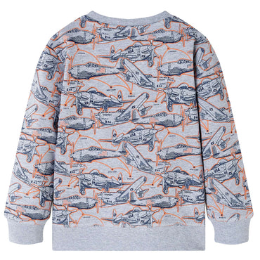 Sweat-shirt enfant gris chiné 128