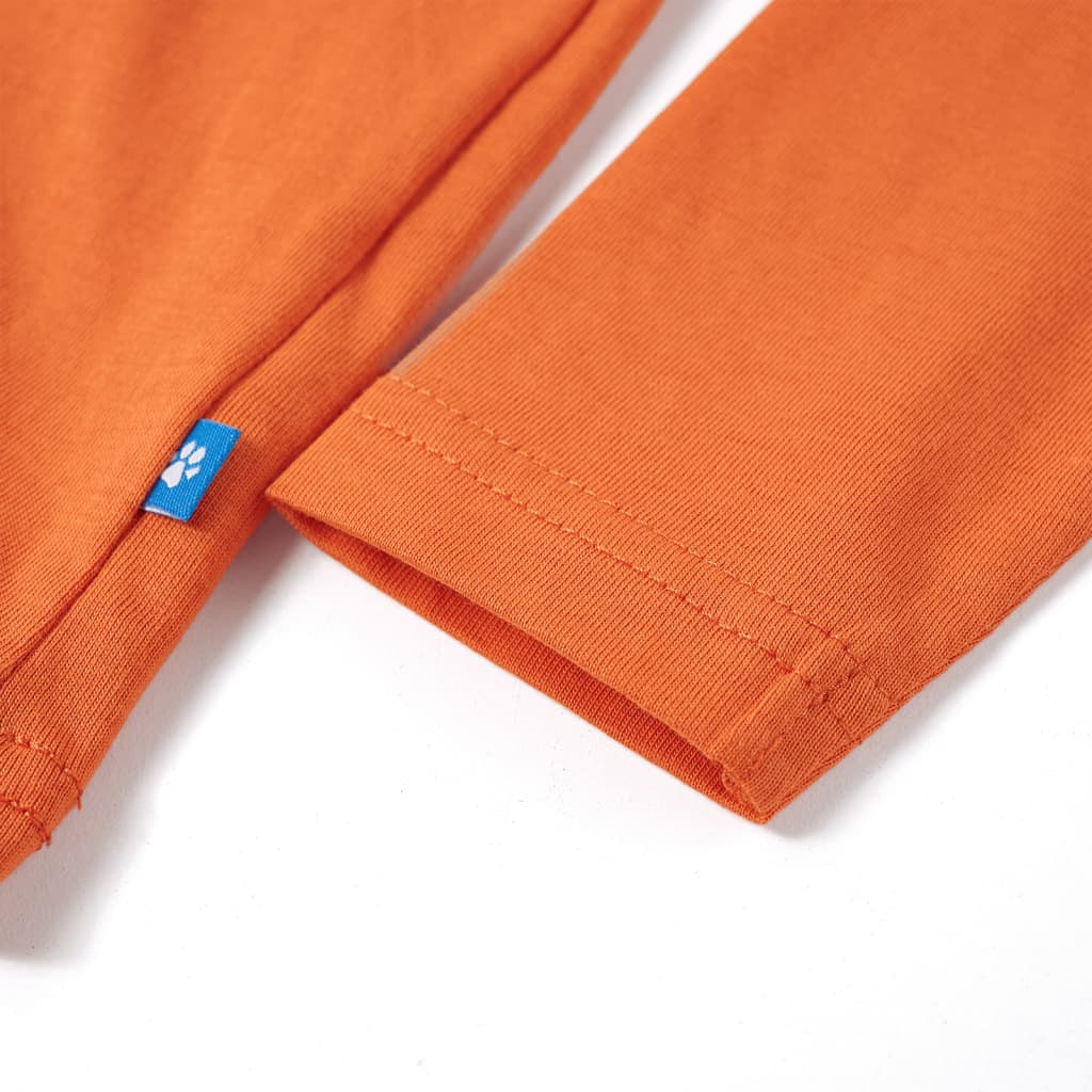 Kinder-Langarmshirt Dunkelorange 92