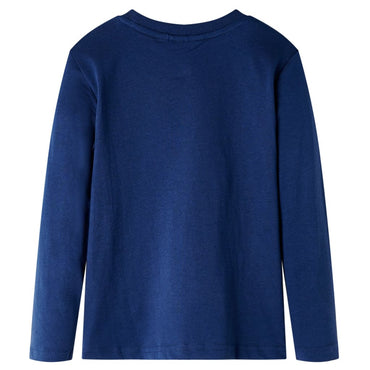Kinder-Langarmshirt Marineblau 92