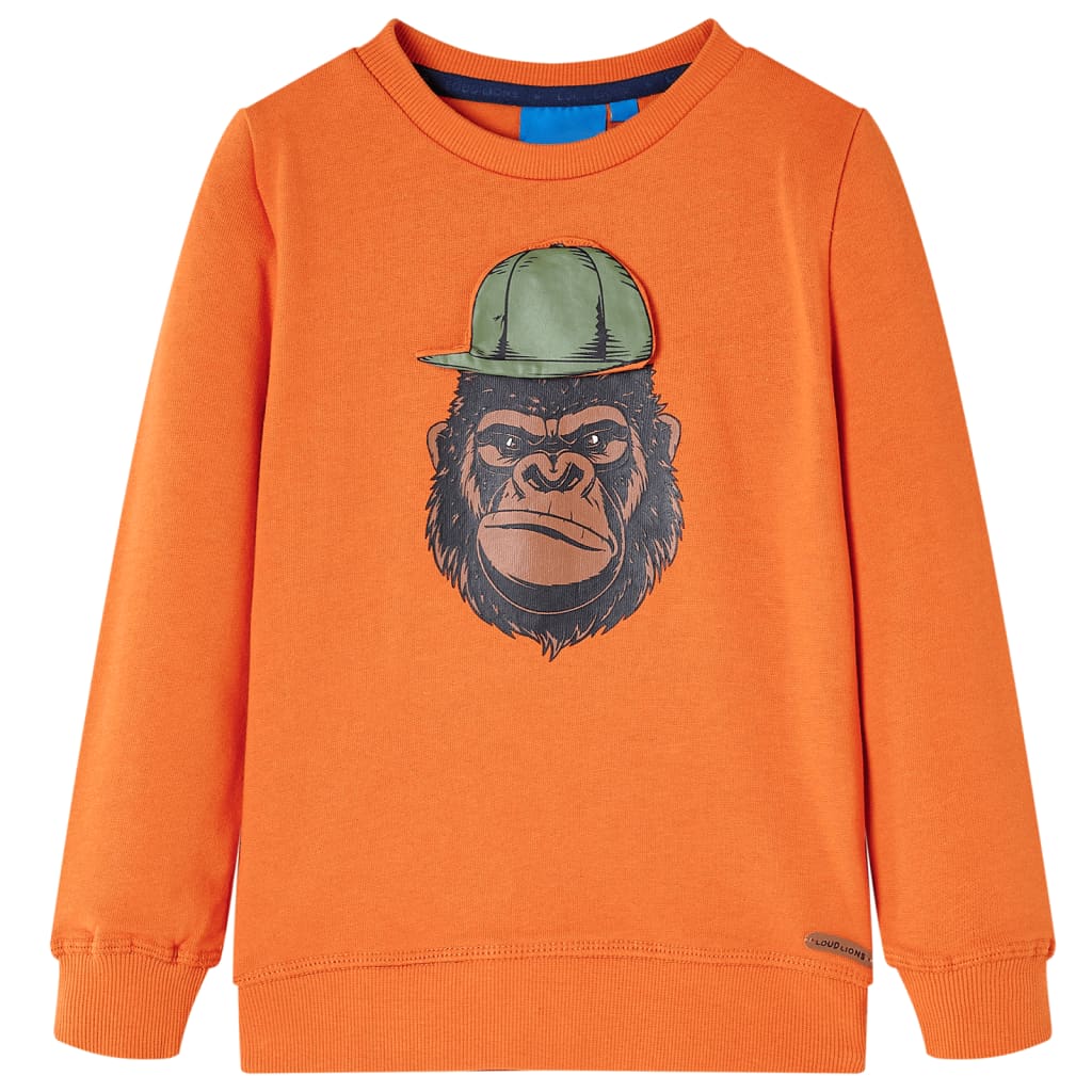 Sweat-shirt enfant orange foncé 116