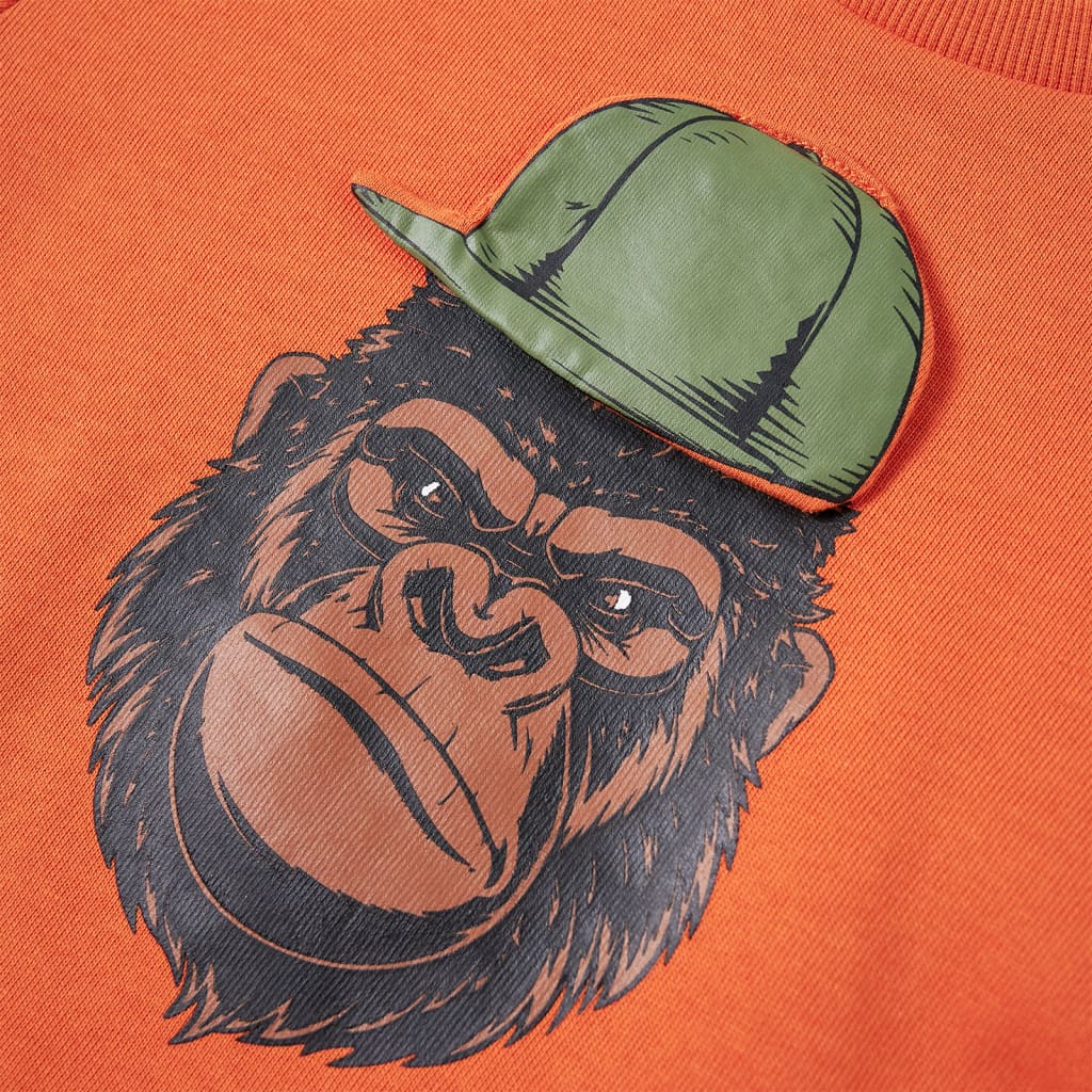 Sweat-shirt enfant orange foncé 116