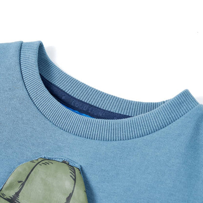 Kinder-Sweatshirt Mittelblau 128