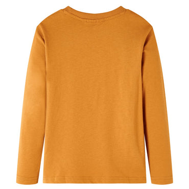 T-shirt manches longues enfant ocre foncé 128