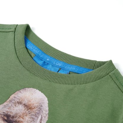 Kinder-Langarmshirt Helles Khaki 116