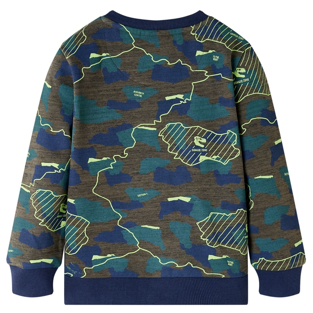 Sweat-shirt Enfant Kaki Foncé Mélange 140