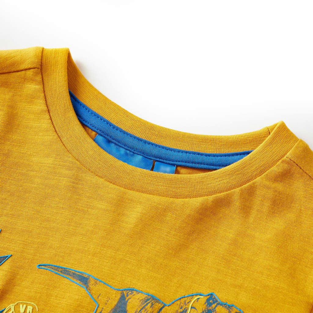 Kinder-Langarmshirt Ocker 128