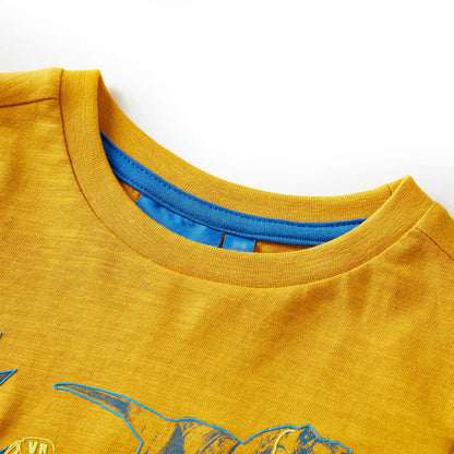 Kinder-Langarmshirt Ocker 128