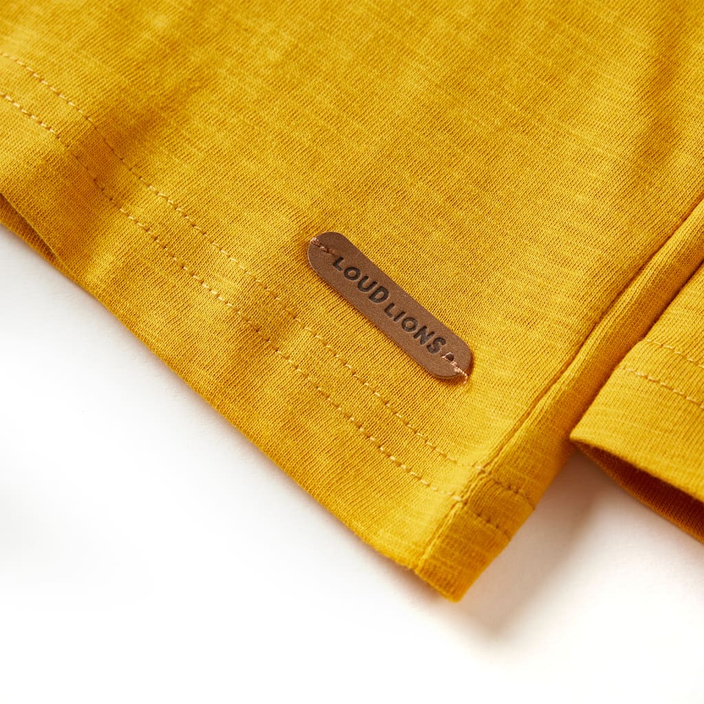 Kinder-Langarmshirt Ocker 128