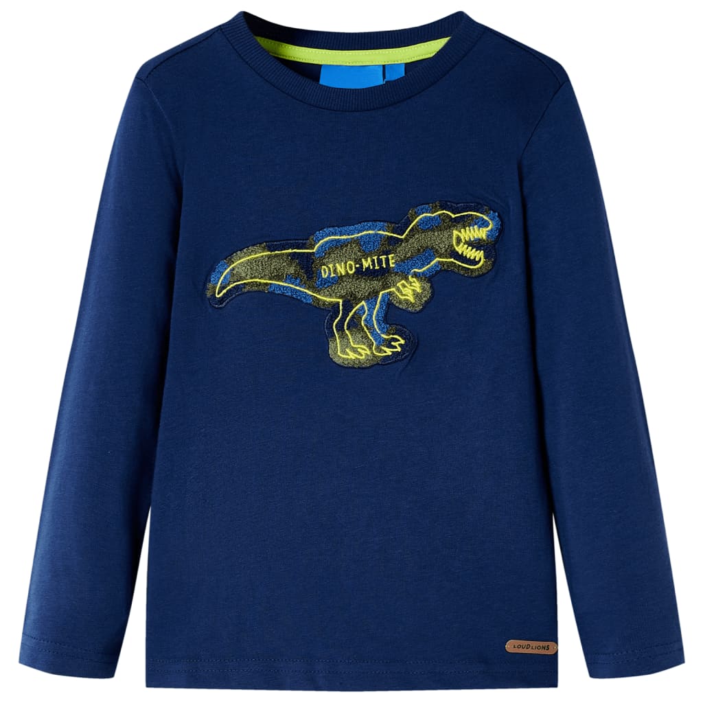 T-shirt manches longues enfant bleu marine 104