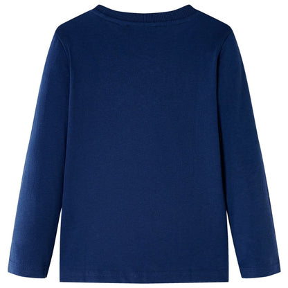 T-shirt manches longues enfant bleu marine 104