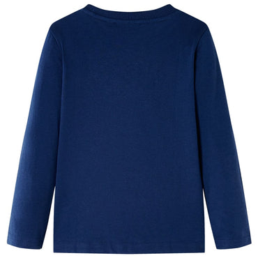 Kinder-Langarmshirt Marineblau 116