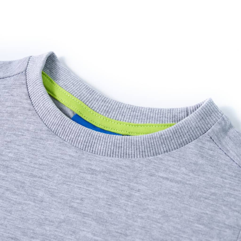 Kinder-Langarmshirt Grau Melange 116