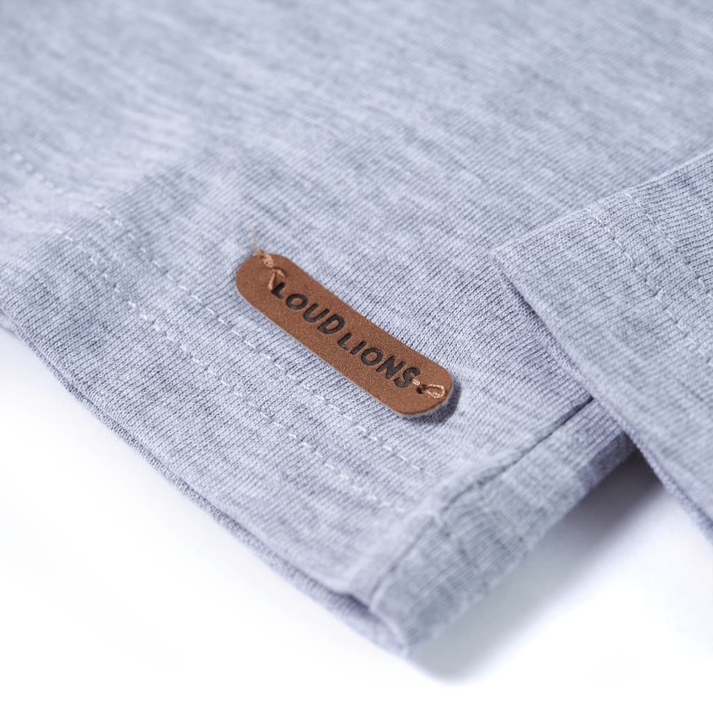 Kinder-Langarmshirt Grau Melange 116