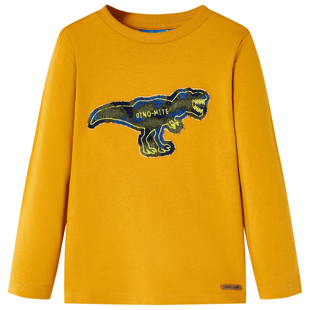 Kinder-Langarmshirt Ocker 116