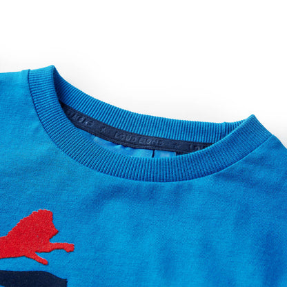 Kinder-Langarmshirt Kobaltblau 116