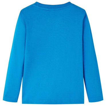 Kinder-Langarmshirt Kobaltblau 140