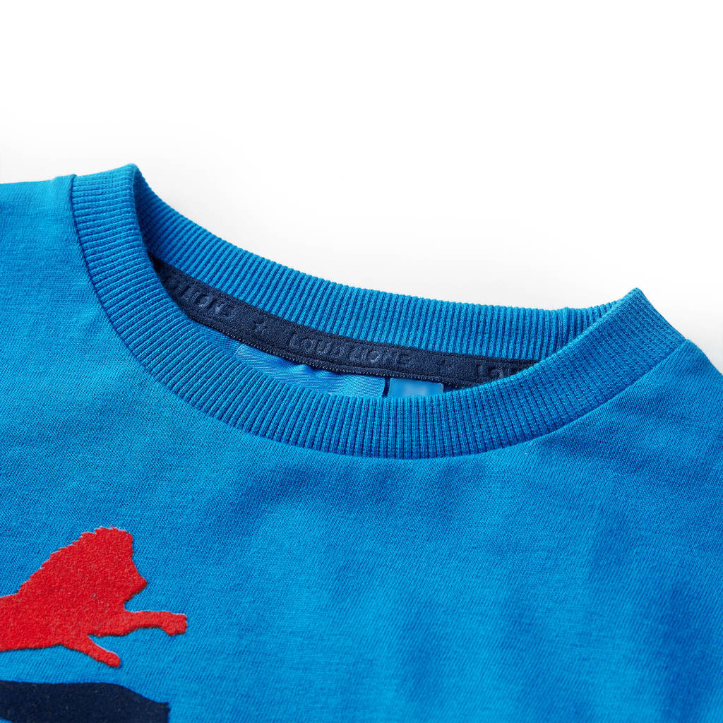 Kinder-Langarmshirt Kobaltblau 140