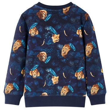 Kinder-Sweatshirt Marineblau 128