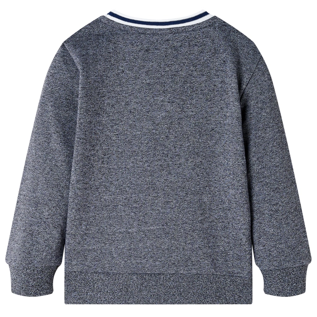 Sweat-shirt enfant bleu marine chiné 128