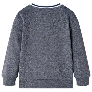 Sweat-shirt enfant bleu marine chiné 128