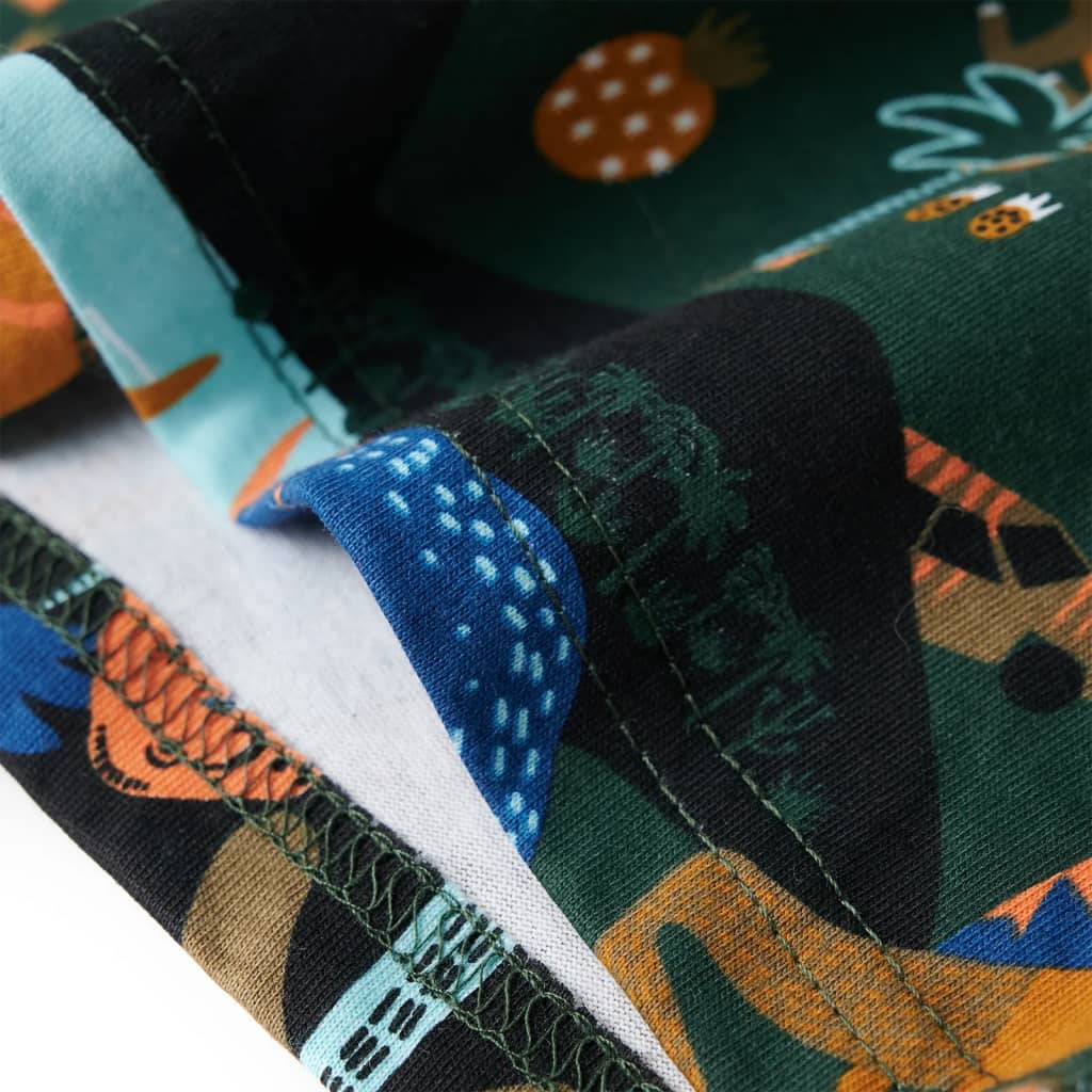 Kinderpyjama mit Langen Ärmeln Dunkelgrün 104