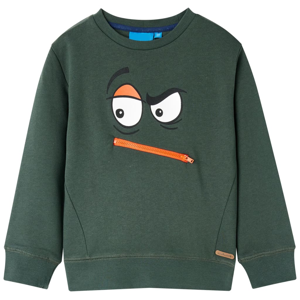 Kinder-Sweatshirt Dunkelgrün 104