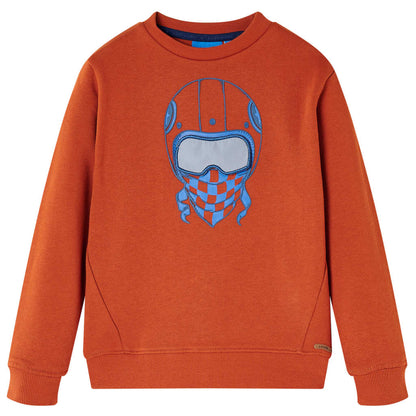 Sweat-shirt enfant rouille 140