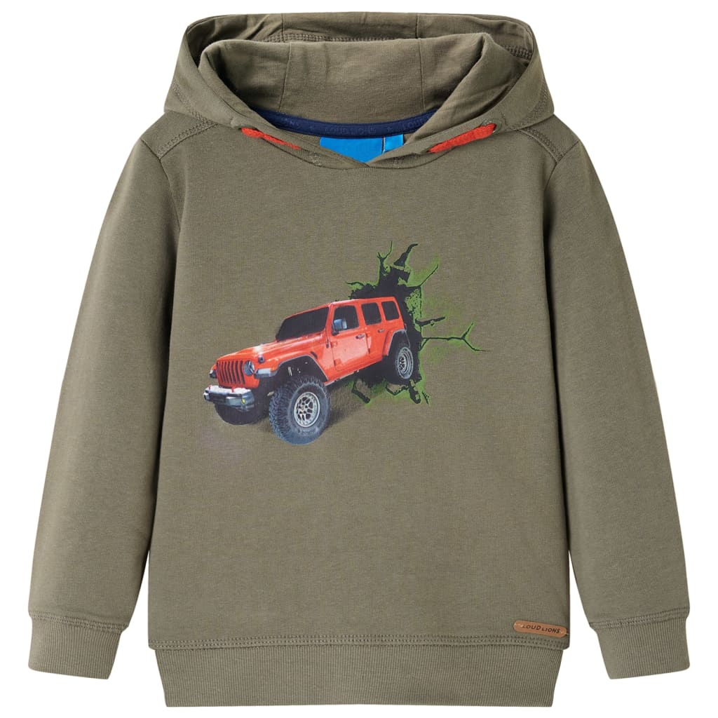 Sweat à capuche enfant kaki 104