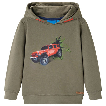 Sweat à capuche enfant kaki 104
