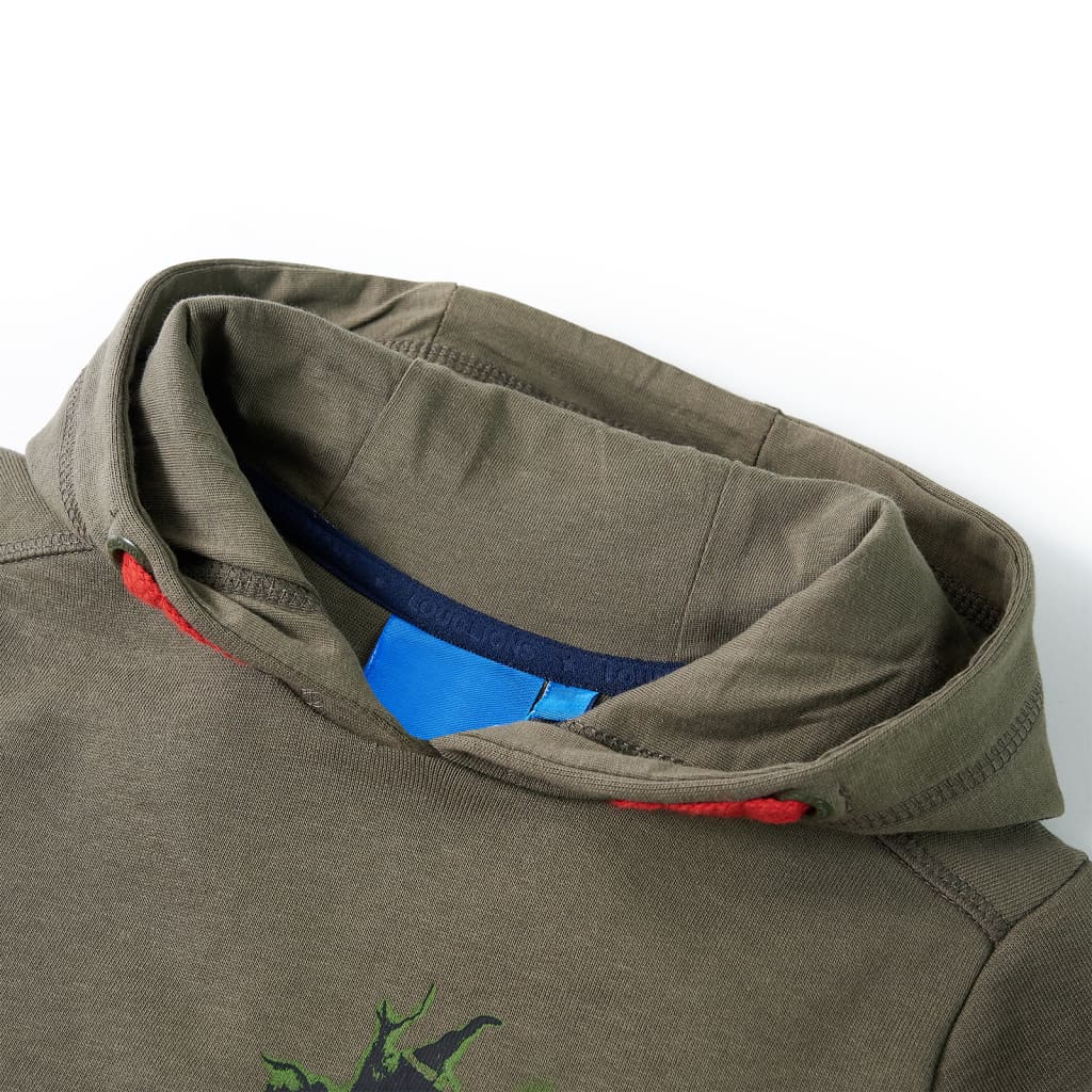 Kinder-Kapuzenpullover Khaki 128